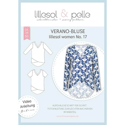 Abbildung von lillesol &amp; pelle Schnittmuster Women No.17 Bluse Verano in Größe 34 50 zum Nähen mit Foto Anleitung und Video