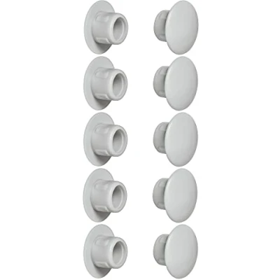 Abbildung von cyclingcolors 10x Abdeckkappen Kunststoff Blindbohrung Stopfen Blindstopfen Abdeckung Möbel (Ø6mm/lichtgrau RAL 7035)