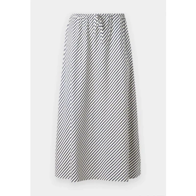 Abbildung von Tommy Hilfiger Damen Rock Twill Midi Bias mit Schnürung, Mehrfarbig (Textured STP/Dark Night Navy), 36