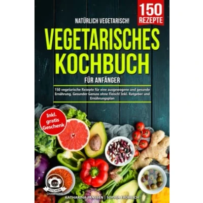 Abbildung von Natürlich Vegetarisch! Vegetarisches Kochbuch für Anfänger: 150 vegetarische Rezepte eine ausgewogene und gesunde Ernährung. Gesunder Genuss ohne Fleisch! Inkl. Ratgeber Ernährungsplan