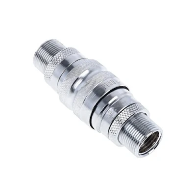 Abbildung von Alphacool 17367 Eiszapfen Schnellverschlusskupplungsset mit Doppel Schottverschraubung G1/4 IG Chrome Wasserkühlung Anschlüsse