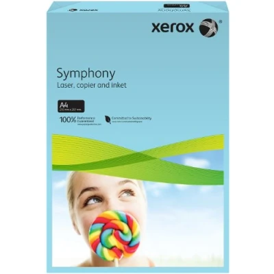 Abbildung von Xerox 003R94280 farbiges Druckerpapier Kopierpapier Symphony intensiv Din A4, 160 g/m², 250 Blatt pro Pack, dunkelblau