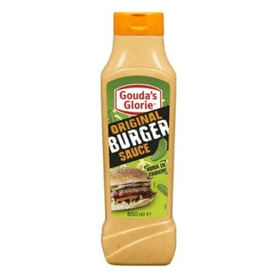 Abbildung von Gouda&#039;s Glorie Original Burger Sauce 2x 850ml cremige, knusprig und soße Sauce, Amerikanischer Stil perfekt für Burger, Hähnchen, Pommes, Rindfleisch, Wraps Gemüse warm kalt genießbar