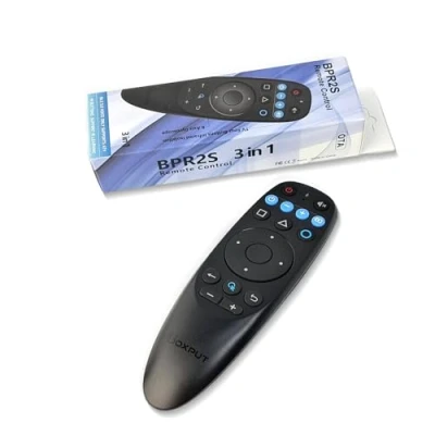 Abbildung von BOXPUT BPR2S Luft Maus Fernbedienung, BT Sprachfernbedienung, mit 6 Achsen Gyroskop, unterstützt Volltasten Infrarot Lernen, passend für PC/Android TV Boxen/TV Sticks/Set Top Boxen/Smart Projekto