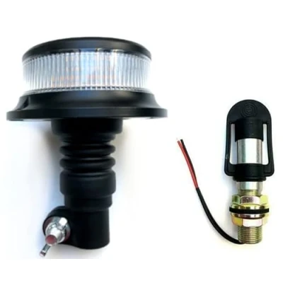 Abbildung von MelTruck® Orange weiß 18 LED Rundumleuchte Warnlicht 12/24V E9 3x Blitzmuster ECE R65 R10 (Aufsteckror I)