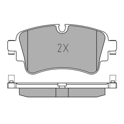 Abbildung von MEYLE 025 223 0817 Bremsbelagsatz Hinterachse für Verschleißwarnanzeiger vorbereitet mit Anti Quietsch Blech AUDI: A5 B9 Sportback, A4 Avant, Q5