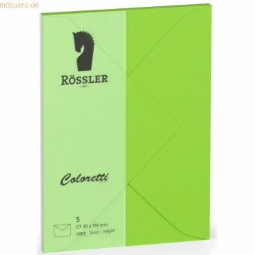 Abbildung von Rössler Briefumschläge Coloretti VE=5 Stück C7 hellgrün