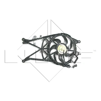 Abbildung von NRF 47489 Lüfter 312 12 100 mit Kühlerlüfterrahmen (Zarge) OPEL: Meriva A