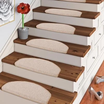 Abbildung von Stufenmatte Trend Schlinge Strong 15er Set, Pergamon, Halbrund, Höhe: 5 mm