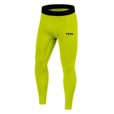 Abbildung von TCA Herren Leggings, Kompressionshose, Sporthose, Lang Licht Grün, S