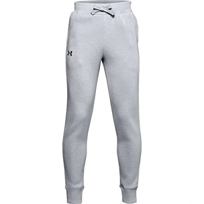 Abbildung von Under Armour Jungen Hose Rival Aus Baumwolle, MOD Gray Light Heather//Black (011), L, 1357634 011