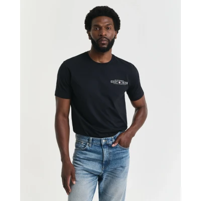 Abbildung von GANT Printed Graphic Tshirt basic, Herren, Größe: 4XL, Black