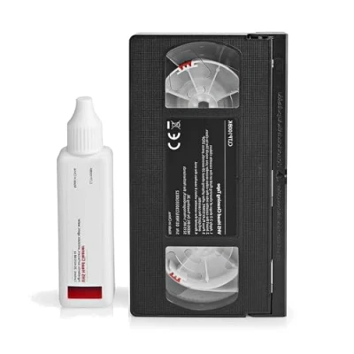 Abbildung von TronicXL Profi VHS Reinigungscassette für Aufnahme Wiedergabeköpfe Reinigung Kassette Set Videokopf Reinigungsband