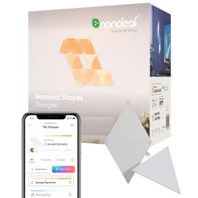 Abbildung von nanoleaf LED Panel Triangles, Dimmfunktion, fest integriert, Farbwechsler, Expansion Pack 3 PK, Erweiterung zum Starter Kit