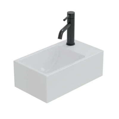 Abbildung von HAGO Waschbecken Keramik 35x20x12cm Aufsatz Wandmontage kratzfest Weiß Waschschale