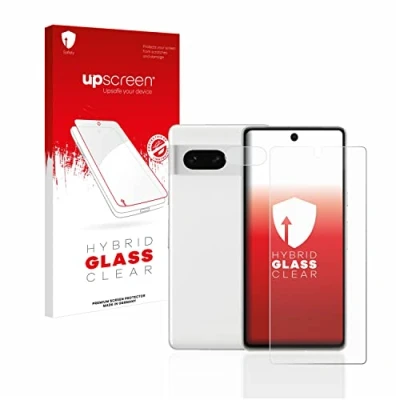 Abbildung von upscreen Schutzglas für Google Pixel 7 (Display+Kamera) Schutzfolie, Glas Folie [Klar, 9H Panzerschutz, Anti Fingerprint]