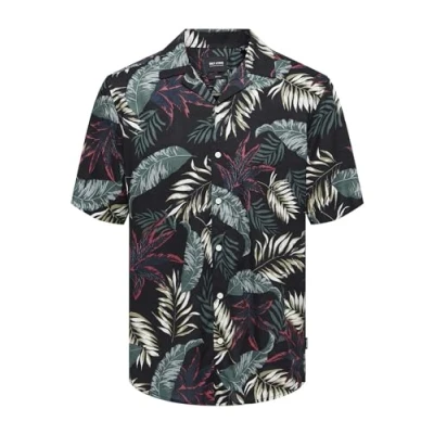 Abbildung von Only &amp; Sons Resort Hemd, Herren, Größe: Medium, Black