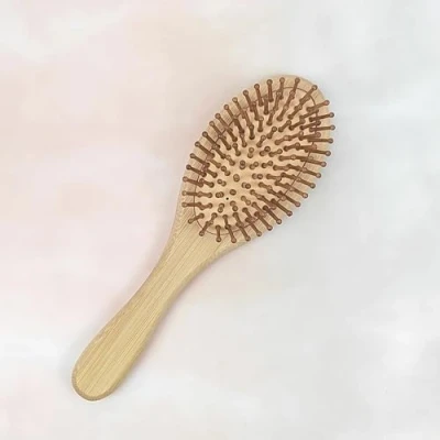 Abbildung von BPlanet Bambus Massage Haarbürste mit Naturborsten Natur Bürste Bambusborsten für natürlich schöne Haare