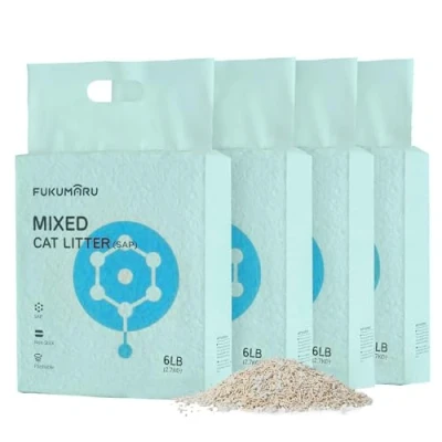Abbildung von FUKUMARU Tofu Katzenstreu 10.8kg, schnell klumpendes mit super saugfähigem Material, sofort absorbierend, staubfreies, geringe Spurenbildung, spült in der Toilette，Geruchskontrolle