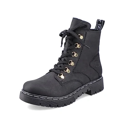 Abbildung von Rieker Plateaustiefelette black, Damen, Größe: 36, Black Schuhe