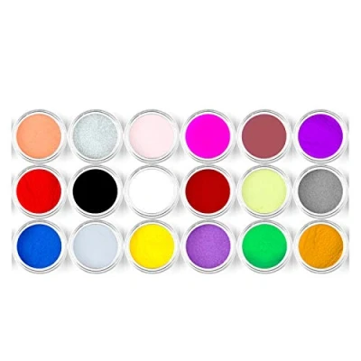 Abbildung von Artlalic 18 Farben Acryl Pulver Nagel Dekoration Für Nail Art Sparkle Staub Uv Schnitzen Skulptur Pigment