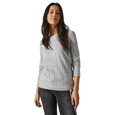 Abbildung von Cecil MIT Struktur Langarmshirt, Damen, Größe: XS, Grau