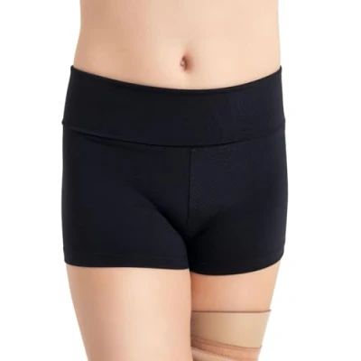 Abbildung von Capezio TB242W Foldover Boyshort für Damen, Schwarz, Größe L
