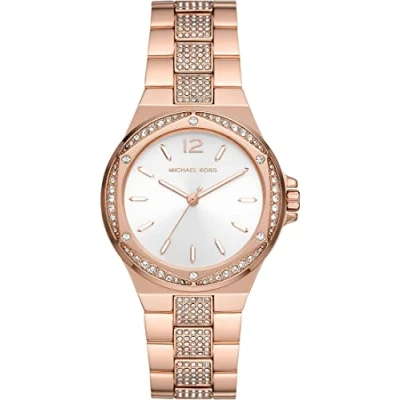 Abbildung von Michael Kors Traditional Lennox Uhr Rose goldcoloured, Damen, Größe: One Size, gold coloured