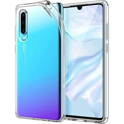 Abbildung von JETech Hülle für Huawei P30, Case Cover Prämie TPU Material, transparent, durchsichtig, Stoßfest (HD Klar)