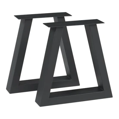 Abbildung von [en.casa] Tischbeine im 2er Set Greiling Tischkufen Metallbeine 40 x cm höhenverstellbar Tischgestell für Couchtisch Sitzbank Schwarz Tischfüße