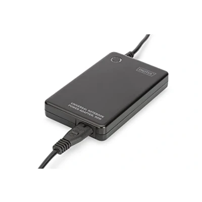 Abbildung von DIGITUS Universal Notebook Netzteil, 90W, USB Lade Buchse 5V/2A, 11 wechselbare Steckeraufsätze, schwarz