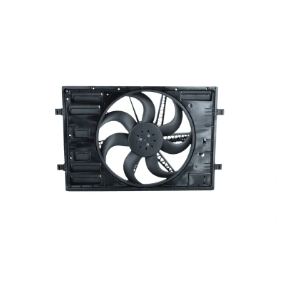 Abbildung von NRF 47916 Lüfter 438 12 400 mit Kühlerlüfterrahmen (Zarge), bürstenloser Motor VOLKSWAGEN: Passat B8 Variant, Golf 7 Schrägheck, Variant