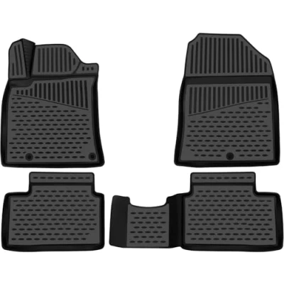 Abbildung von Element 3D Gummimatten Passgenaue Fußmatten Renault Scenic IV 2016 4tlg, Schwarz, Passform