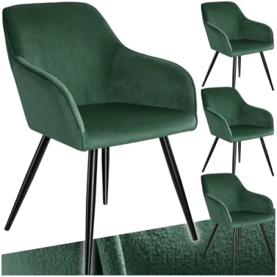 Abbildung von tectake Esszimmerstuhl Marilyn (4er Set, 4 St), Gepolstert