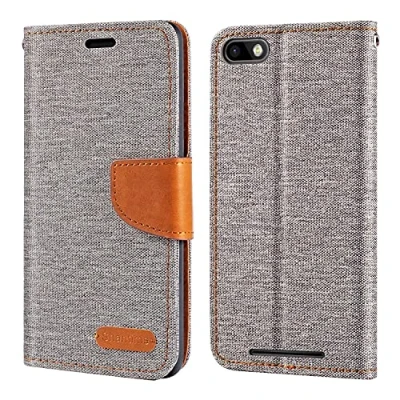 Abbildung von Wiko Lenny 3 Hülle, Oxford Leder Wallet Case mit Soft TPU Back Cover Magnet Flip für Jerry
