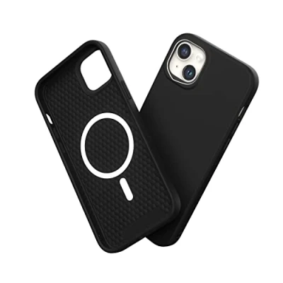 Abbildung von RhinoShield Case kompatibel mit [iPhone 14 Plus] SolidSuit MagSafe Stoßdämpfende &amp; schlanke Schutzhülle Premium Finish 3.5 Meter Fallschutz Klassik Schwarz