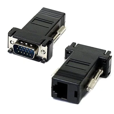 Abbildung von Cablecc VGA Extender Stecker auf Cablecc, LAN, Cat5, Cat5e, RJ45, Ethernet Buchse, 2 Stück