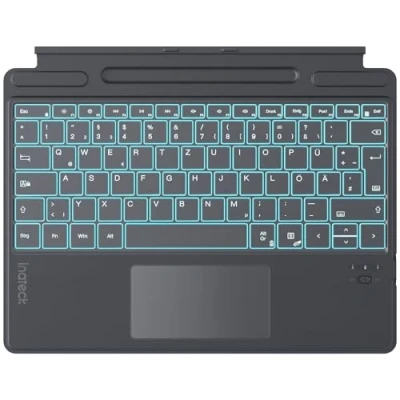 Abbildung von Inateck Surface Pro 11 Tastatur,Kompatibel mit 11/10/9/8/X, KI Funktion,Tastatur Touchpad 7 Farben Hintergrundbeleuchtung und Stifthalter,QWERTZ, KB05114