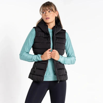 Abbildung von Mens Gilet Bodywarmer Womens Jacket Recycled Water Repellent Finish, wattierte Jacke mit angewachsener Kapuze, durchgehendem Reißverschluss und 2 niedrigen Reißverschlusstaschen