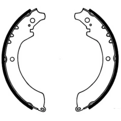 Abbildung von ABE C06007ABE Bremsbacken Hinterachse 254 45 AKEBONO DAIHATSU: Rocky SUV, Feroza Soft Top, Hard BERTONE: Freeclimber SUV