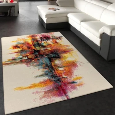 Abbildung von Paco Home Teppich &quot;Canvas 752&quot;, rechteckig, Kurzflor, modernes Design, mit Arizona Leinwand Optik