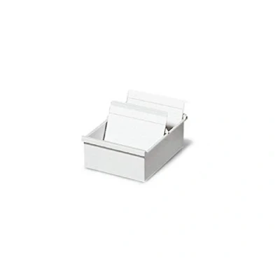 Abbildung von Exacompta 57140D Karteikassette Karteitrog DIN A7 quer. Aus Recycling Kunststoff mit 1 Trennplatte für bis zu 600 Karteikarten lichtgrau Blauer Engel Karteikasten