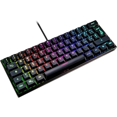Abbildung von SureFire Kingpin M1 60% Mechanische Gaming Tastatur Italienisch, Keyboard klein &amp; mobil, RGB mit Beleuchtung, 100% Anti Ghosting Tasten, italienisches Layout QWERTY
