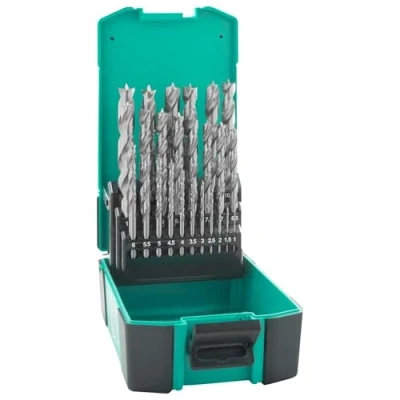 Abbildung von ENT 09225 25 tlg. HSS G Holzbohrer Set 1 13 mm