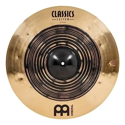 Abbildung von Meinl Classics Custom Dual 20 Zoll Crash (Video) Schlagzeug Becken (50,80cm) B12 Bronze, Dunkles und Brilliantes Finish (CC20DUC)