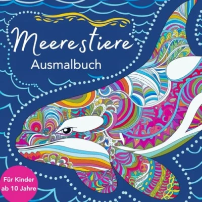 Abbildung von Meerestiere Ausmalbuch für Kinder ab 10 Jahren mit 50 faszinierenden Ausmalbildern im Mandalastil