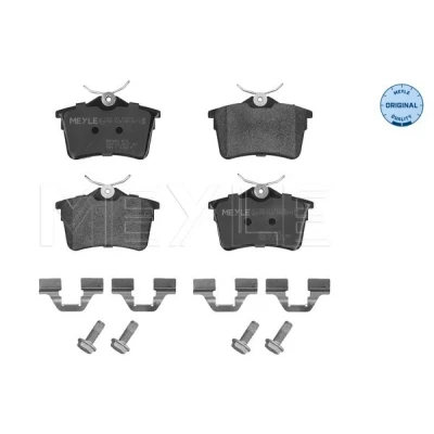 Abbildung von MEYLE 025 247 6516/W Bremsbelagsatz ORIGINAL Quality Hinterachse exkl. Verschleißwarnkontakt mit Anti Quietsch Blech PEUGEOT: 308 I Schrägheck