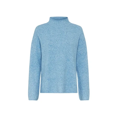 Abbildung von Camel Active Rollkragenpullover AUS Einem Wollmix Strickpullover, Damen, Größe: Large, Soft blue