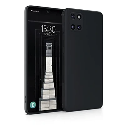 Abbildung von MyGadget Hülle für Samsung Galaxy Note 10 Lite robuste Silikon Schutzhülle TPU Case Slim Silikonhülle Back Cover Kratzfest Handyhülle Schwarz