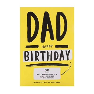 Abbildung von Hallmark Geburtstagskarte für Vater modernes humorvolles Design.